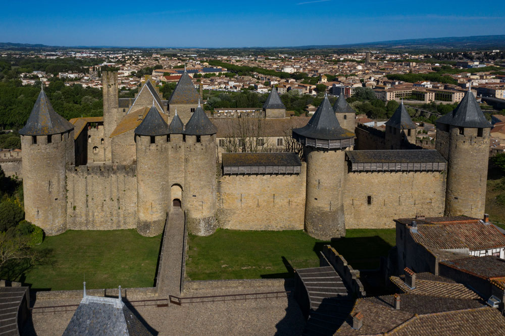 le-chateau le château Comtal de la Cité de Carcassonne