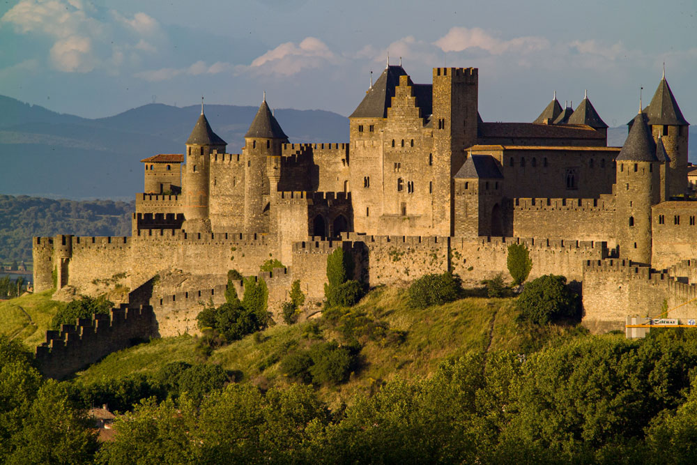 promontoire-cite-de-carcassonne la cité de Carcassonne sur son promontoire