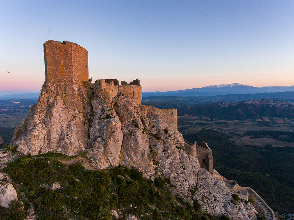 Château de Quéribus - Aude Queribus et panorama
