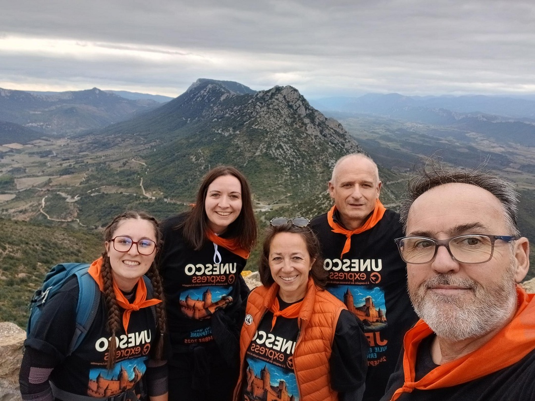 6_Les JEGES Les Jégés, l'une des 18 équipes qui ont participé à l'Unesco Express en lien avec la candidature au patrimoine mondial de l'Unesco des forteresses royales du Languedoc.