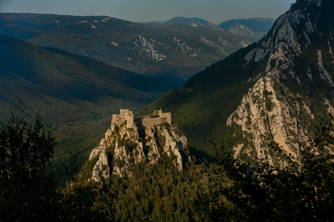 Vue sur le château de Puilaurens