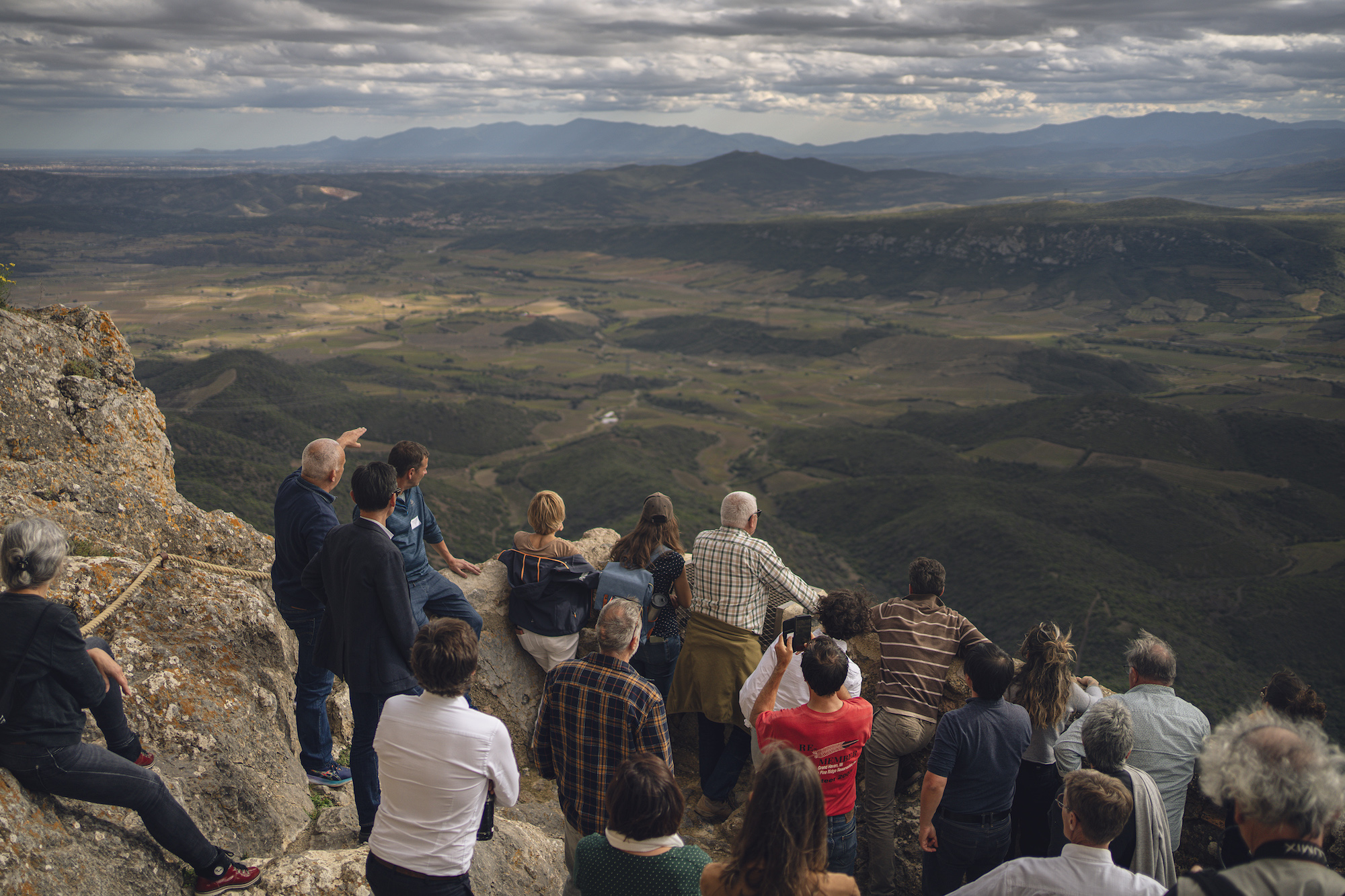 comite-candidature unesco-cucugnan Vue aérienne du château d'Aguilar