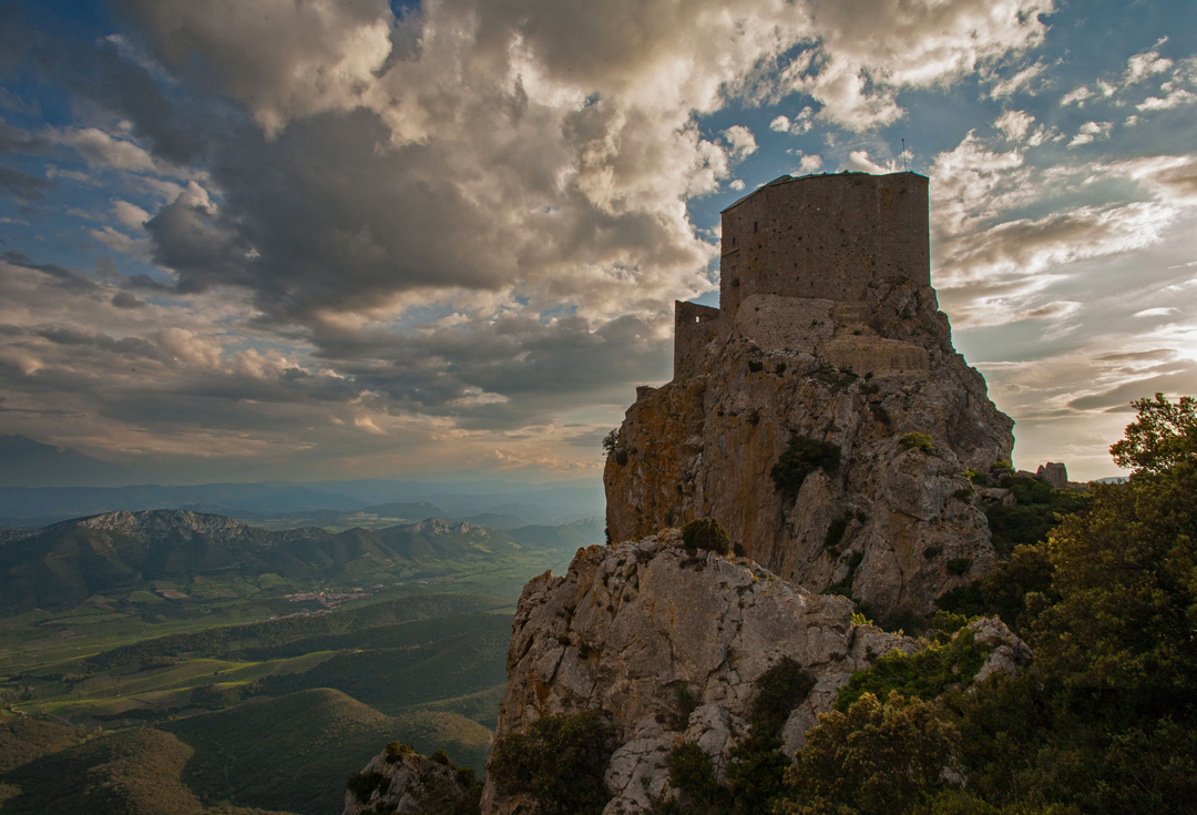 entrée du Château Comptal vue du ciel