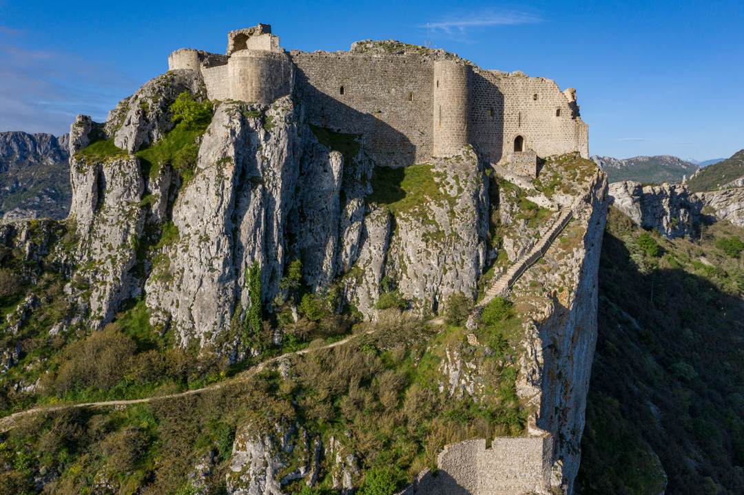 Le paysage du château de San Jordi- Peyrepertuse