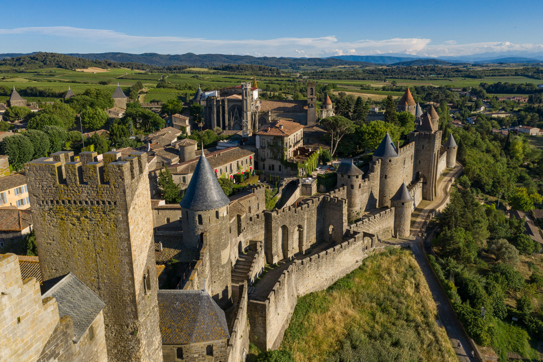 situation paysagère de la cité de Carcassonne