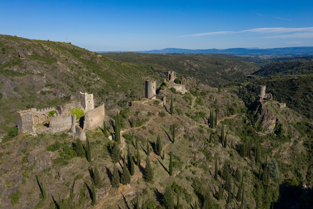 situation paysagère de Lastours